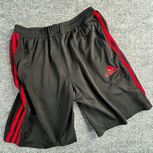adidas Other - Adidas D2M Primeblue Shorts Mens Medium Black Red AEROREADY Zip Pockets